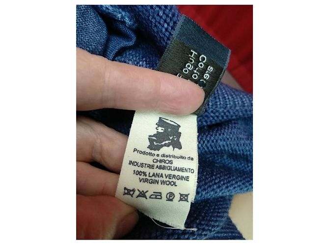 Autre Marque Hugo Pratt Corto Maltese x Chiros Schurwolle Cardigan Blau - Ansicht 7