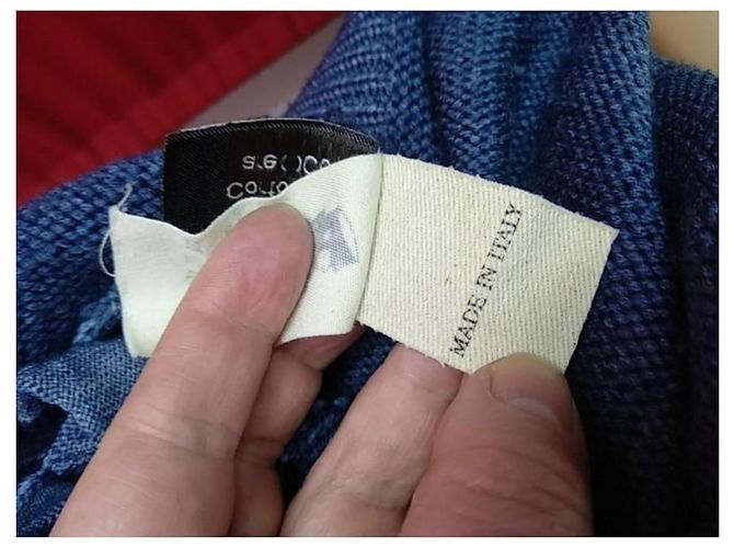 Autre Marque Hugo Pratt Corto Maltese x Chiros Schurwolle Cardigan Blau - Ansicht 8