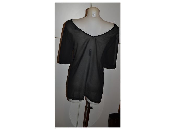 French Connection Top con stampa leopardata e maniche in chiffon Nero Stampa leopardo - vista 3
