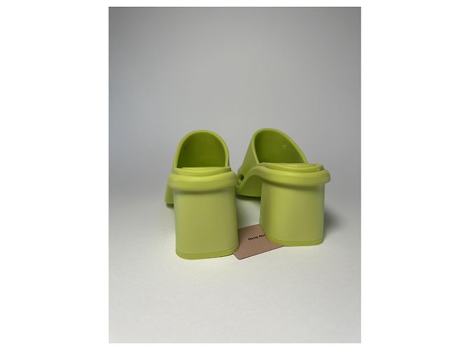 Miu Miu Soft Mules in Lime – Größe 37 Grün - Ansicht 12