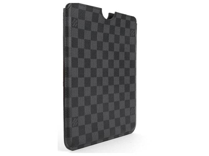 Louis Vuitton Funda iPad Damier Graphite Negro Gris antracita - vista 3