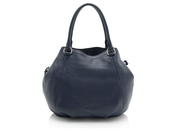 Tote Shopping Vitello Daino Prada Blu - vista 3
