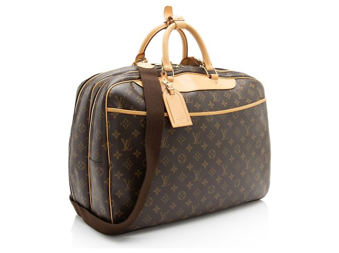 Louis Vuitton Monogram Canvas Alize 24 Heures Weekender Castaño - vista 2