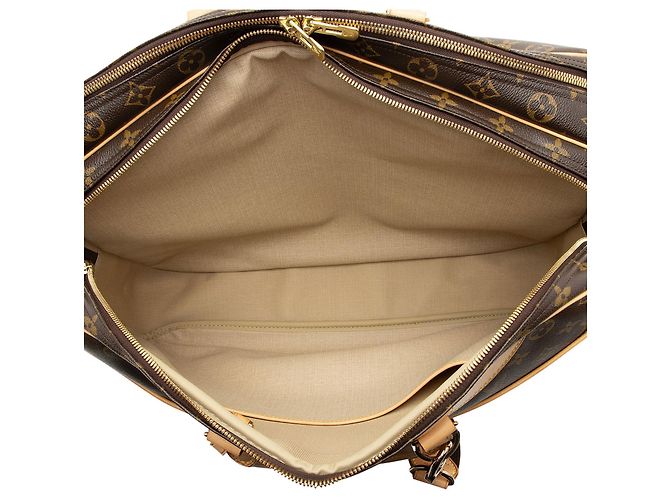 Louis Vuitton Monogram Canvas Alize 24 Heures Weekender Castaño - vista 8