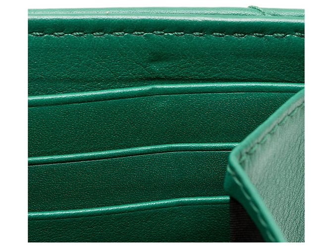Cartera con cadena Gucci Matelasse Leather GG Marmont Verde - vista 10