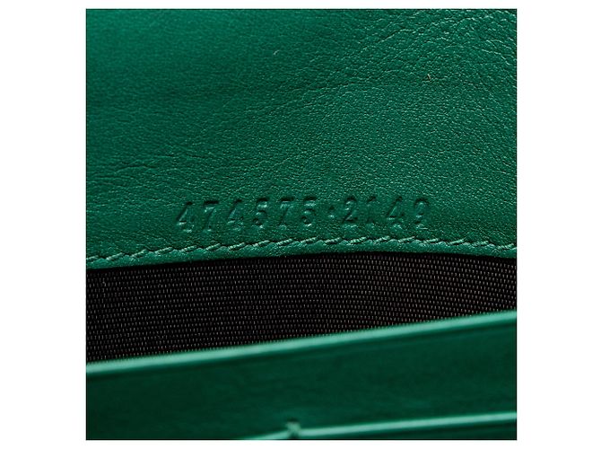 Cartera con cadena Gucci Matelasse Leather GG Marmont Verde - vista 6