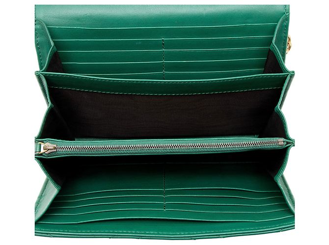 Cartera con cadena Gucci Matelasse Leather GG Marmont Verde - vista 7