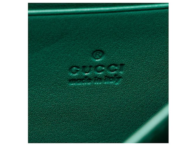 Cartera con cadena Gucci Matelasse Leather GG Marmont Verde - vista 8