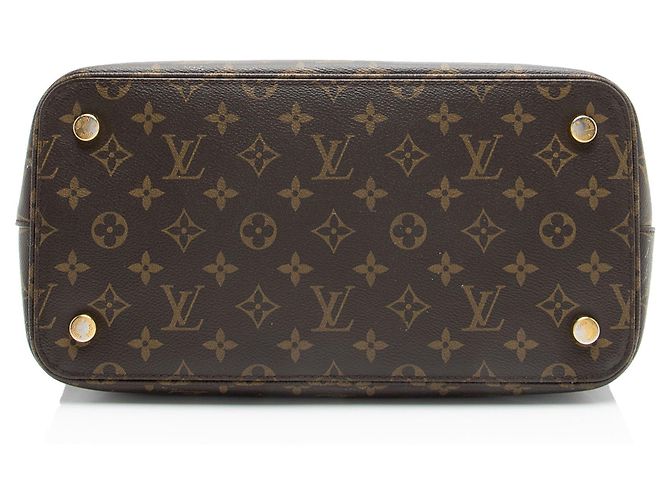 Borsa Louis Vuitton Monogram Canvas Lockit MM Marrone - vista 4