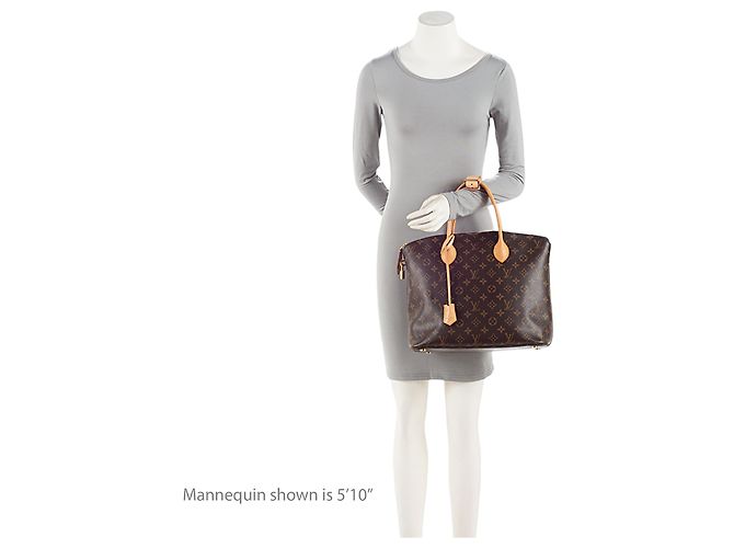 Borsa Louis Vuitton Monogram Canvas Lockit MM Marrone - vista 5