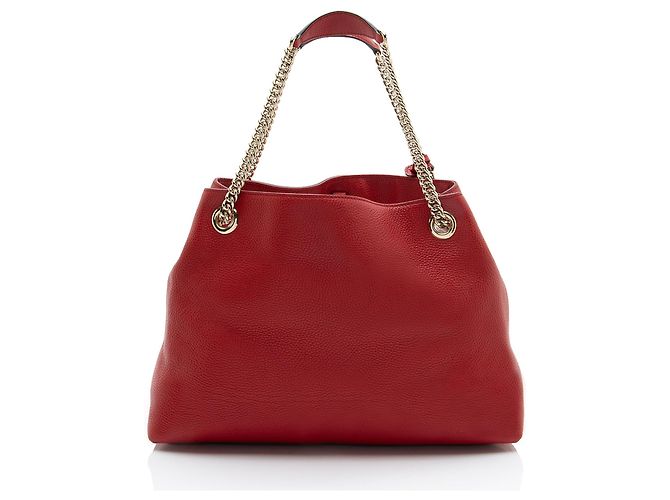 Borsa a tracolla Gucci Soho in pelle, misura Medium Rosso - vista 3