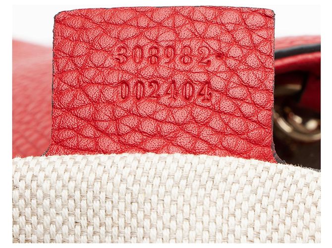 Borsa a tracolla Gucci Soho in pelle, misura Medium Rosso - vista 6