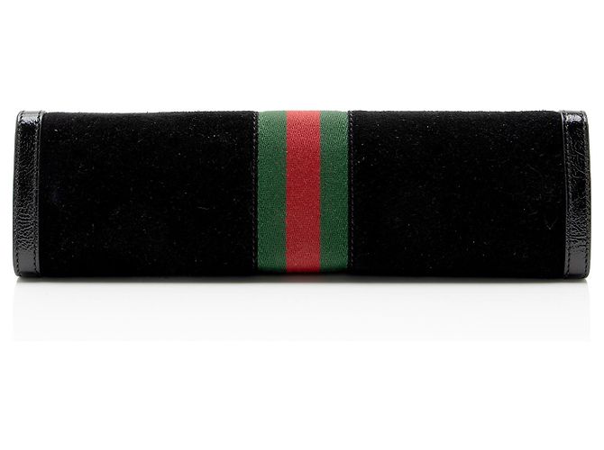 Borsa a tracolla Gucci Suede Ophidia Large Chain Nero - vista 4