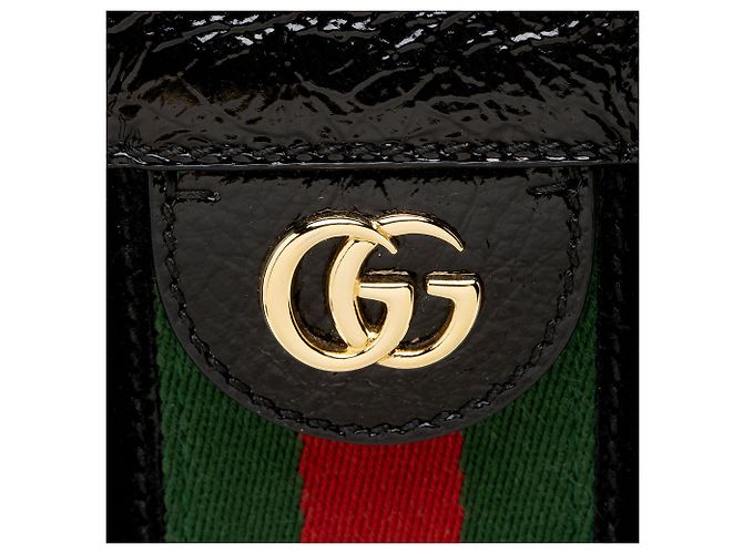 Borsa a tracolla Gucci Suede Ophidia Large Chain Nero - vista 9