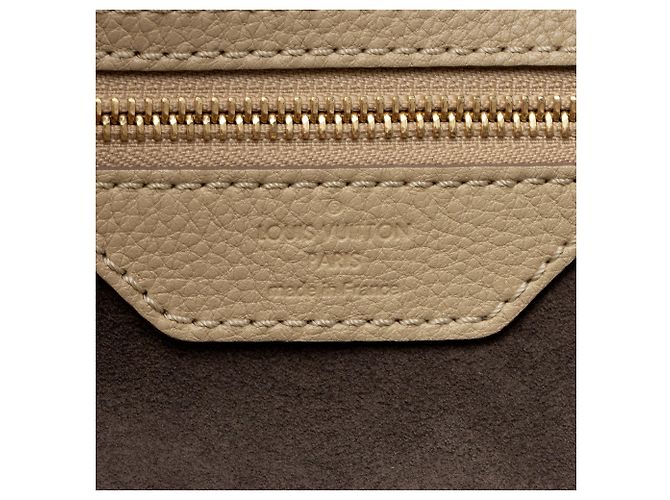 Louis Vuitton Mahina Leather L Hobo Marrone Beige - vista 8
