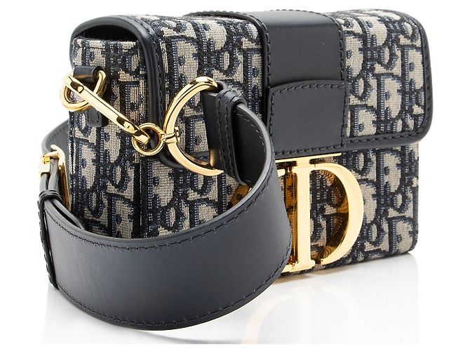 Borsa a tracolla Dior Oblique 30 Montaigne Box Blu - vista 2