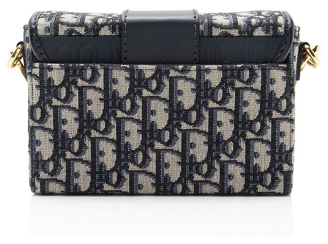 Borsa a tracolla Dior Oblique 30 Montaigne Box Blu - vista 3