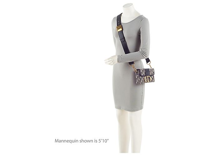 Borsa a tracolla Dior Oblique 30 Montaigne Box Blu - vista 5
