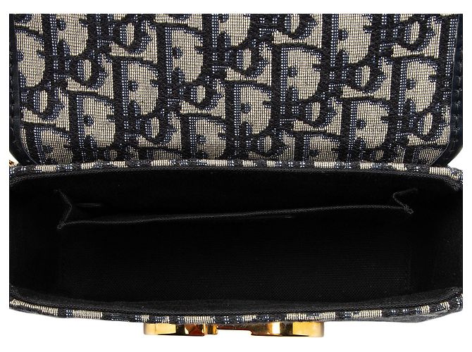 Borsa a tracolla Dior Oblique 30 Montaigne Box Blu - vista 7