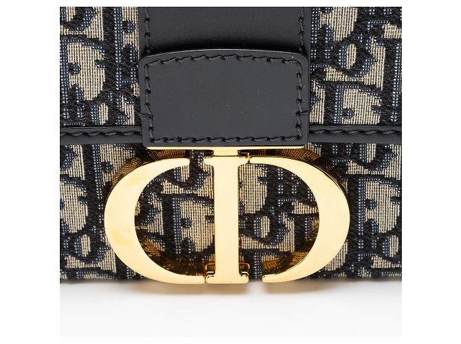 Borsa a tracolla Dior Oblique 30 Montaigne Box Blu - vista 9