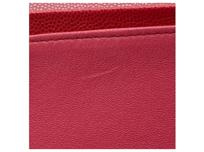 Gabrielle Borsa Chanel Classic Jumbo Double Flap in pelle Caviar Rosso - vista 10
