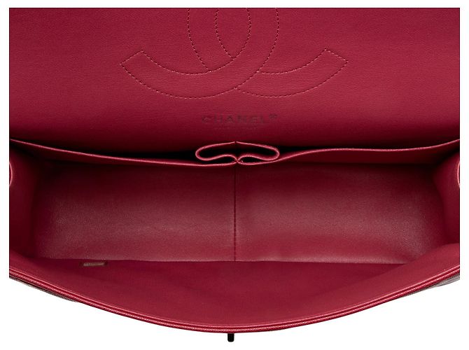 Gabrielle Borsa Chanel Classic Jumbo Double Flap in pelle Caviar Rosso - vista 7