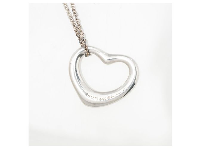 Collana Elsa Peretti in argento sterling con cuore aperto 22mm di Tiffany & Co. Metallico - vista 4