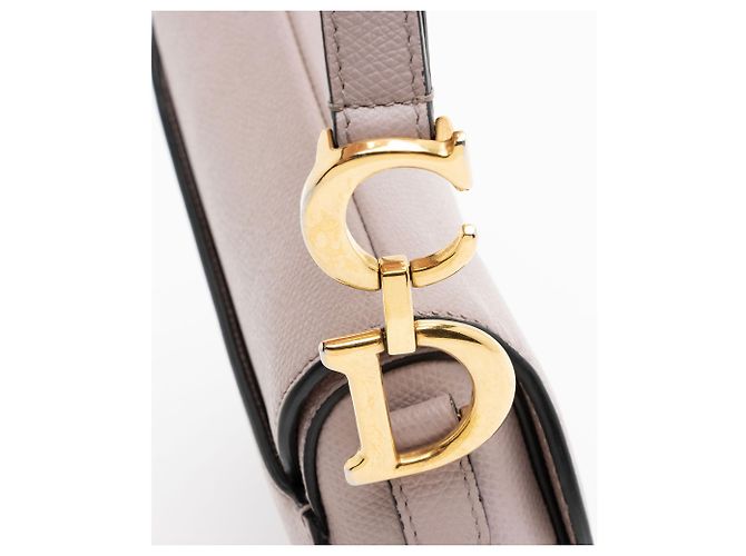 Mini borsa Saddle in pelle di vitello granulata Dior Rosa - vista 10