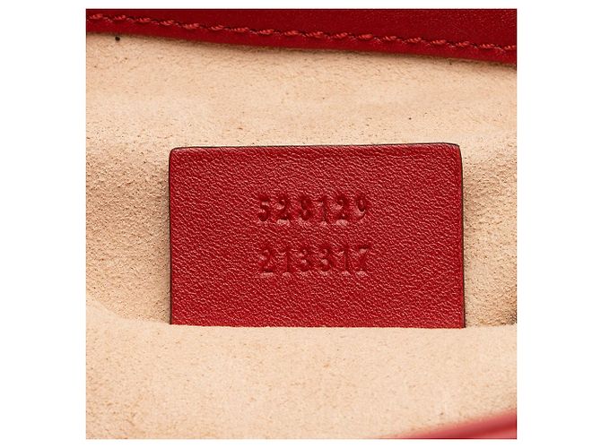 Gucci Matelasse Leather GG Marmont Mini Rucksack Rot - Ansicht 6