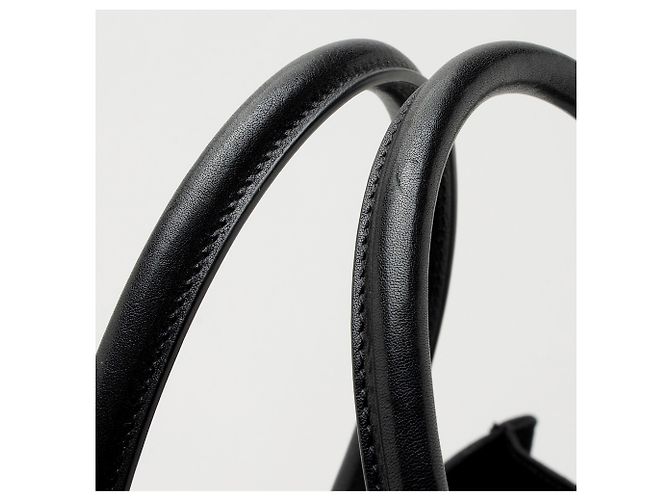 Bolso tote Rive Gauche grande de lona y piel de becerro Saint Laurent Negro - vista 10