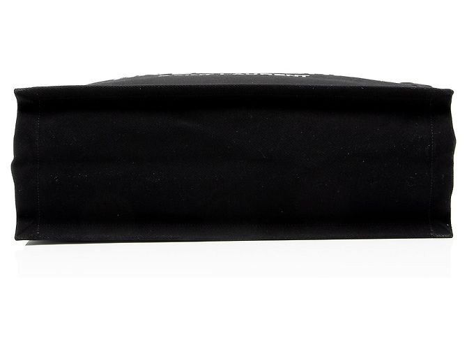 Bolso tote Rive Gauche grande de lona y piel de becerro Saint Laurent Negro - vista 4