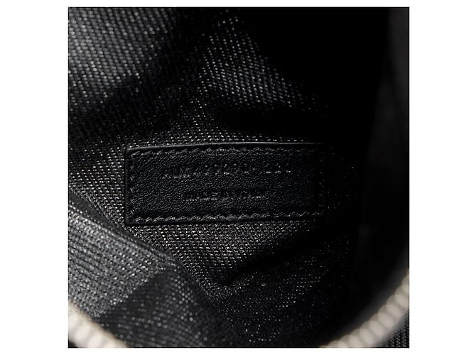 Bolso tote Rive Gauche grande de lona y piel de becerro Saint Laurent Negro - vista 6