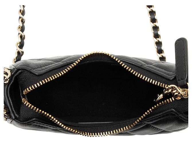 Gabrielle Mini Hobo Chanel in agnello con catena Nero - vista 7