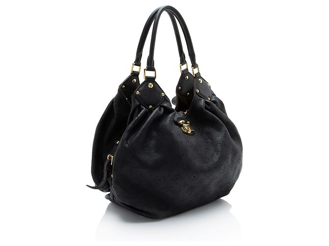Louis Vuitton Mahina Leather L Hobo Nero - vista 2