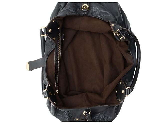 Louis Vuitton Mahina Leather L Hobo Nero - vista 7