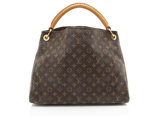 Borsa a Spalla Louis Vuitton Monogram Canvas Artsy MM Marrone - vista 3
