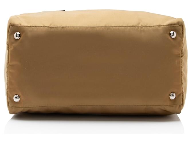 Prada Tessuto Nylon Small Duffle Marrone - vista 4