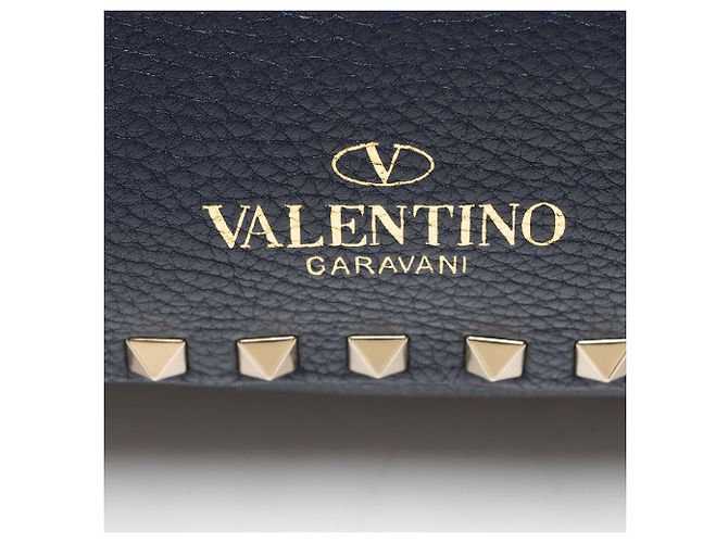 Valentino Garavani Bolso Tote Rockstud de cuero Valentino Medium Azul - vista 8