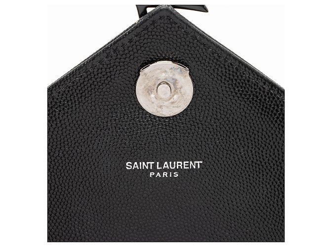 Borsa a Spalla Large Mixed Matelasse Grain de Poudre Monogram Saint Laurent Nero - vista 9
