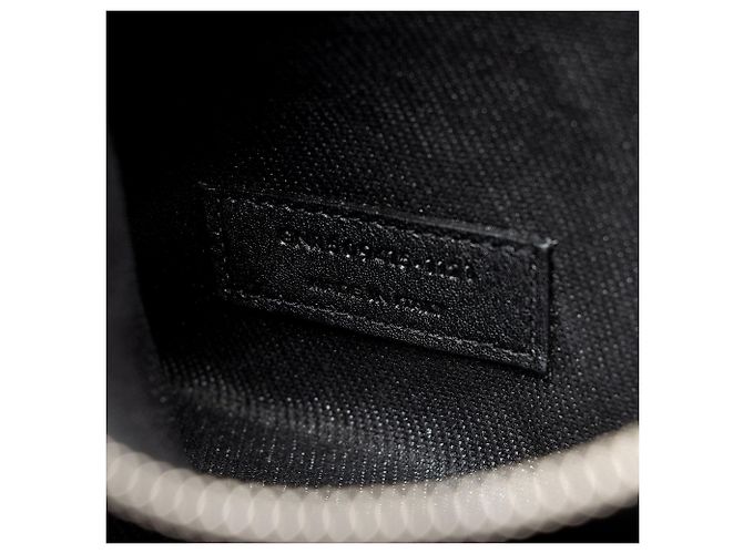 Saint Laurent Canvas Calfskin Rive Gauche Large Tote Schwarz - Ansicht 6