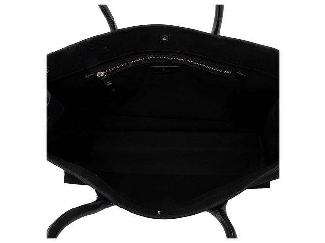 Saint Laurent Canvas Calfskin Rive Gauche Large Tote Schwarz - Ansicht 7