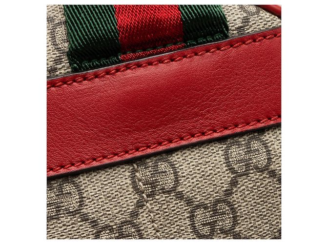Piccolo zaino Gucci GG Supreme con ricami di cuori e rose - vista 10