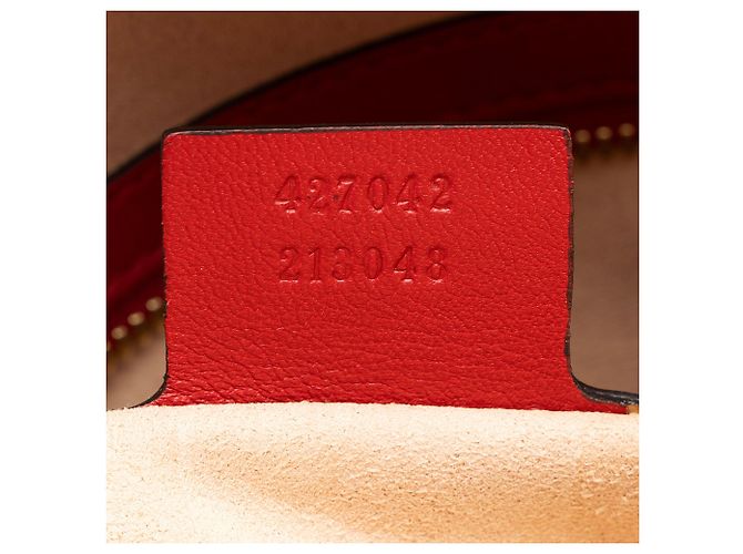 Piccolo zaino Gucci GG Supreme con ricami di cuori e rose - vista 6