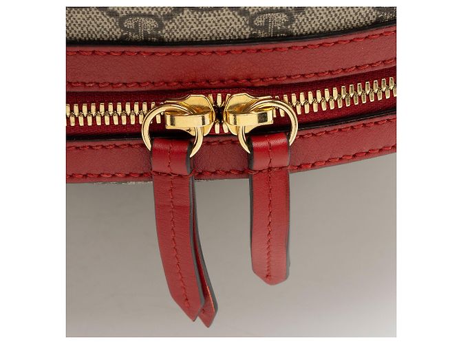 Piccolo zaino Gucci GG Supreme con ricami di cuori e rose - vista 9