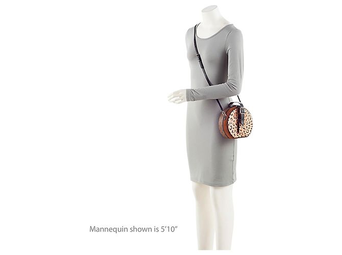 Borsa a Spalla Louis Vuitton Reverse Monogram Leopard Petite Boite Chapeau Nero - vista 5