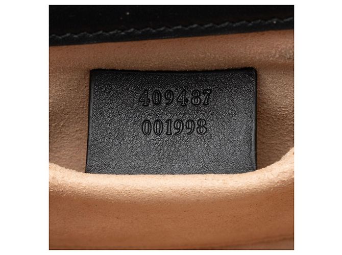 Piccola borsa a tracolla Gucci GG Supreme Bee Padlock Marrone Beige - vista 6