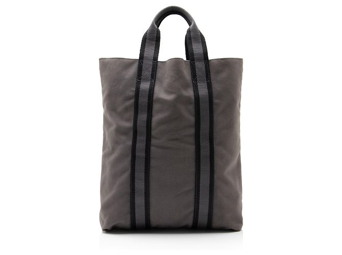 Hermès Hermes Toile Fourre Tout Shopping Tote Nero - vista 3