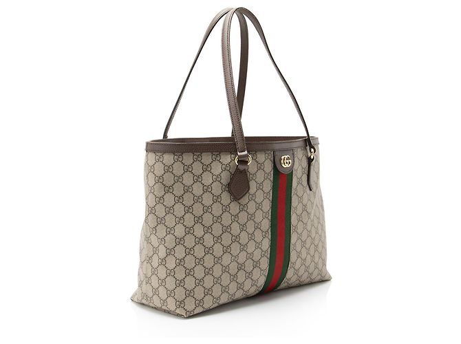 Tote Large Shopping Ophidia GG Supreme Gucci Marrone Beige - vista 2