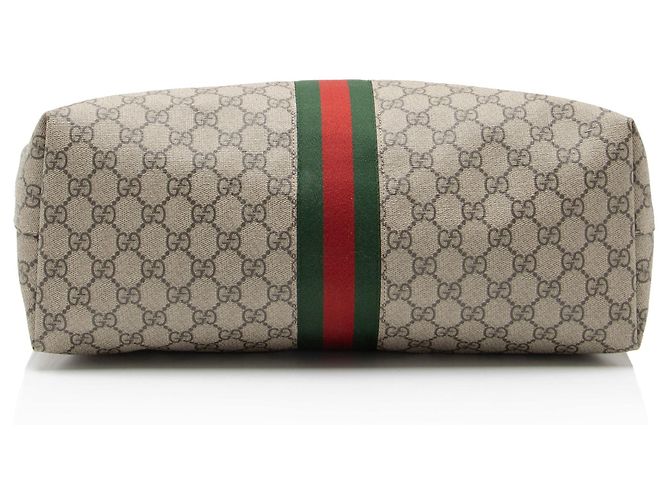 Tote Large Shopping Ophidia GG Supreme Gucci Marrone Beige - vista 4