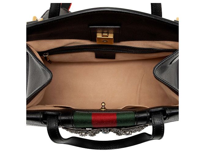 Bolsa Linea Totem de couro e cristal com borboleta Gucci Preto - vista 7
